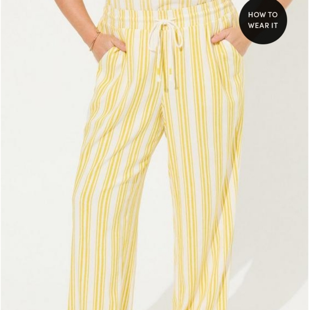 NWT Size 0 Torrid Sunny Striped Wide Leg Pants - Picture 8 of 8
